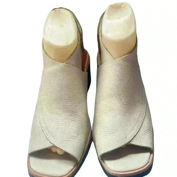 L' Amour Des Pieds Qiana Women’s Stone Leather Slingback Square Toes Sandals 8M - Picture 10 of 16